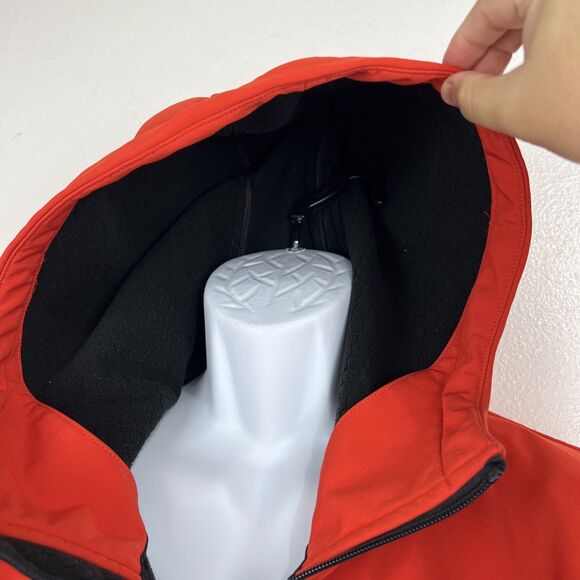 Superdry Jacket Men Large Red Black Zip Up Windbreaker Honeycomb Lined Outdoor - Picture 11 of 16